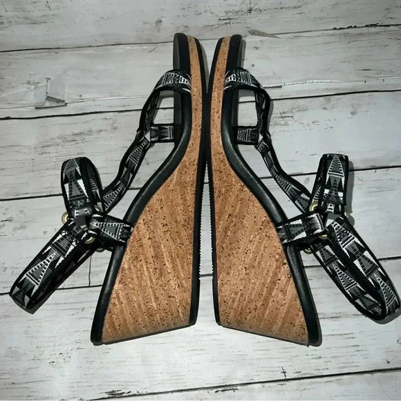 Teva Arrabelle Aztec Cork Wedge Sandals Women’s Size 11 Black - Picture 5 of 7